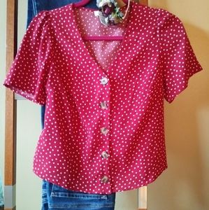 Polka-dot blouse